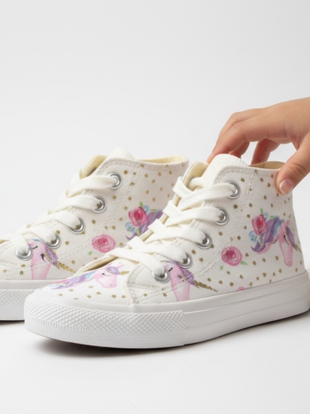 One of a Kind Toddler Girl Custom Unicorn Magical High Top Sneaker Birthday Gift